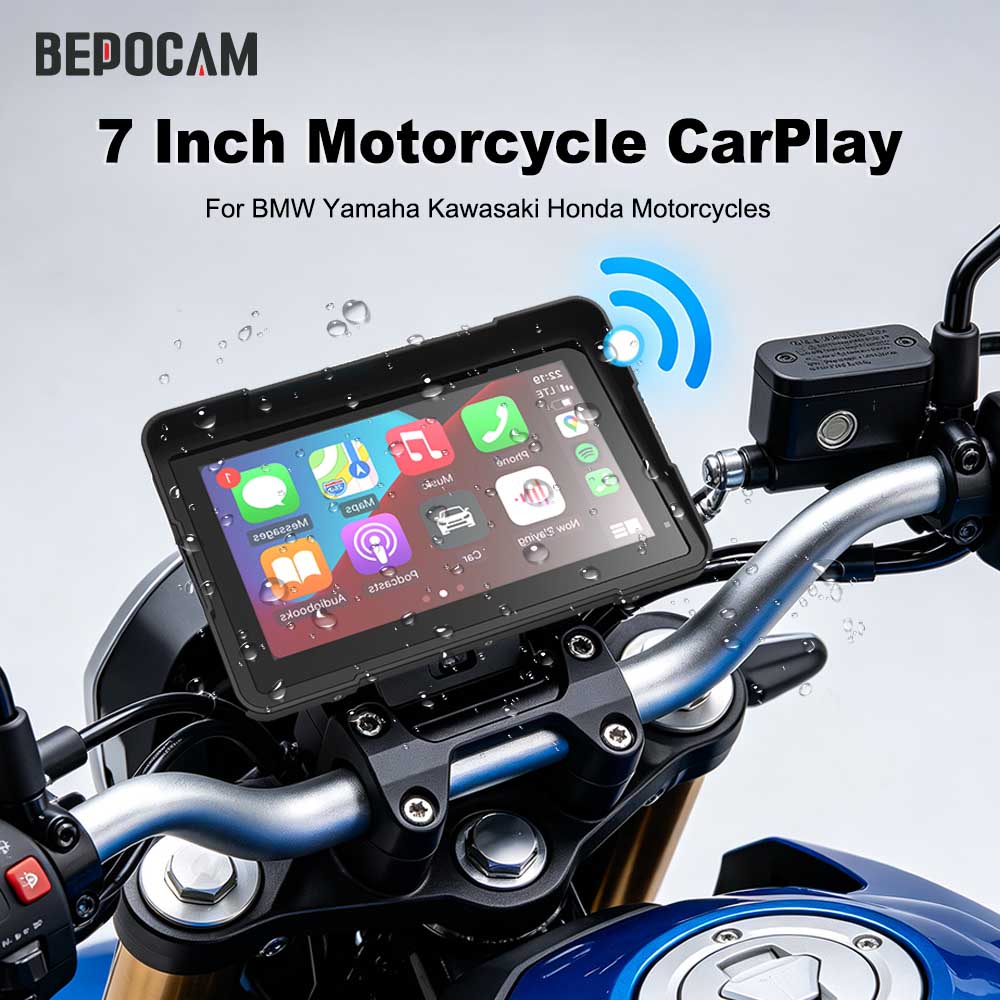 Motorcycle Gps Navigator Waterproof - BEPOCAM Reprodutor Multimídia para Motocicleta de