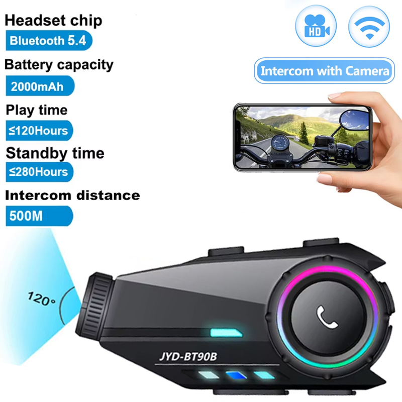 Bluetooth Headset Helmet 1000M - Fone de ouvido para capacete de