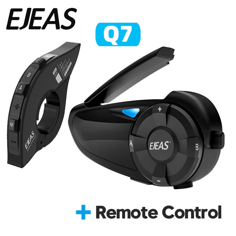 Motorcycle Intercom With Fm Radio - Ejeas q7 capacete da motocicleta fone