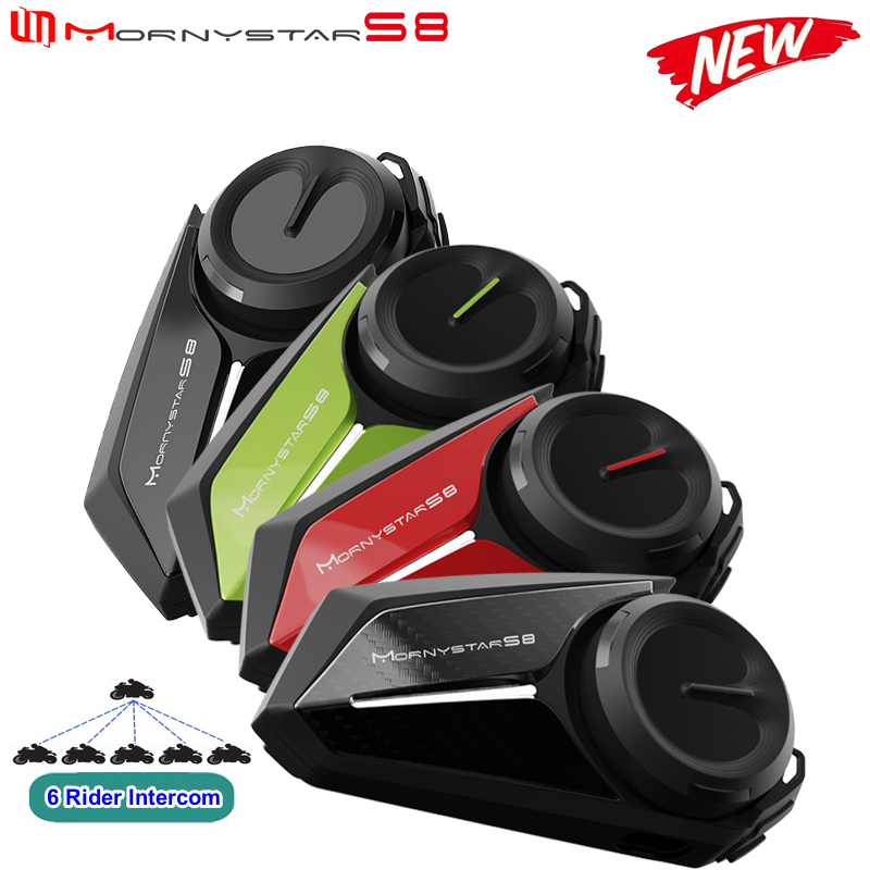 Motorcycle Intercom Mesh 2000M - Mornystar s8 interfone bluetooth para capacete
