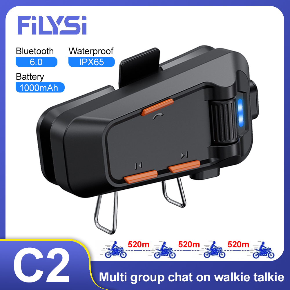Motorcycle Helmet Intercom 6 Rider - Intercomunicador Bluetooth para Motocicleta C2, Headsets