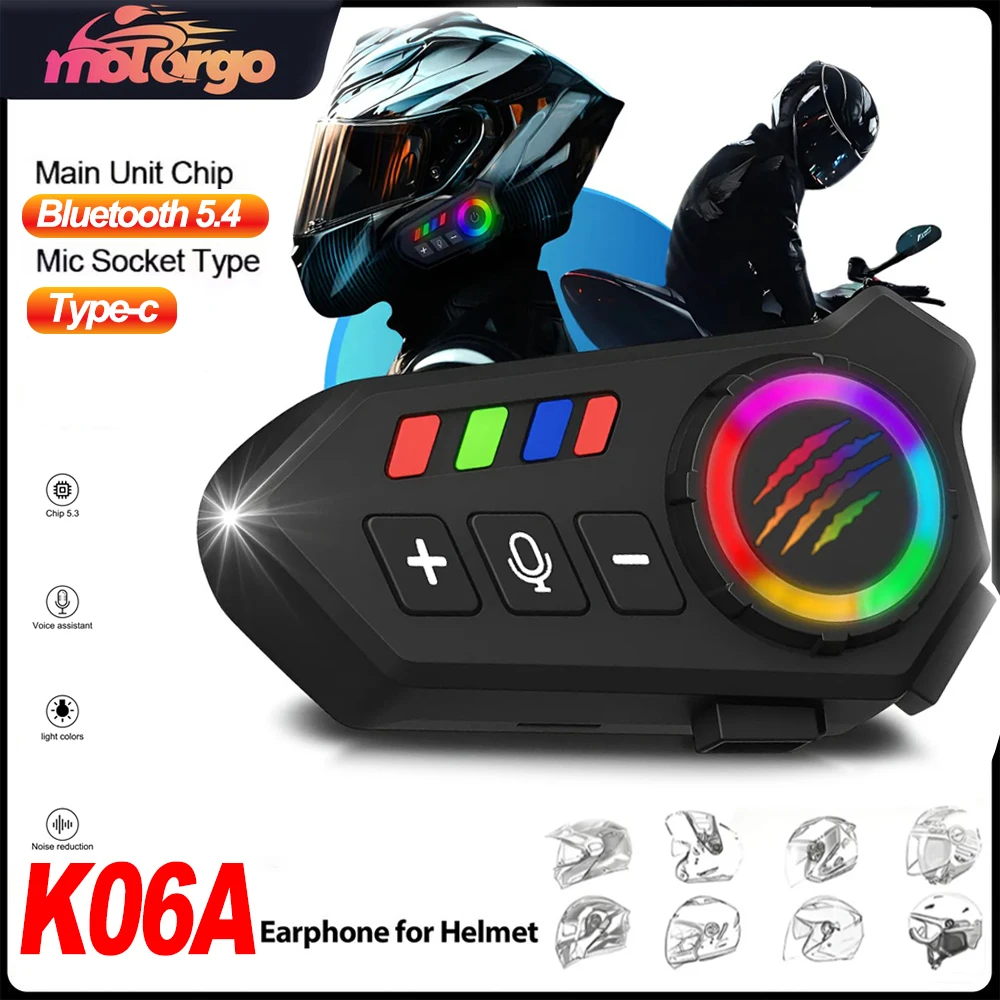 Helmet Bluetooth Headset Waterproof - Fone de ouvido inteligente para capacete