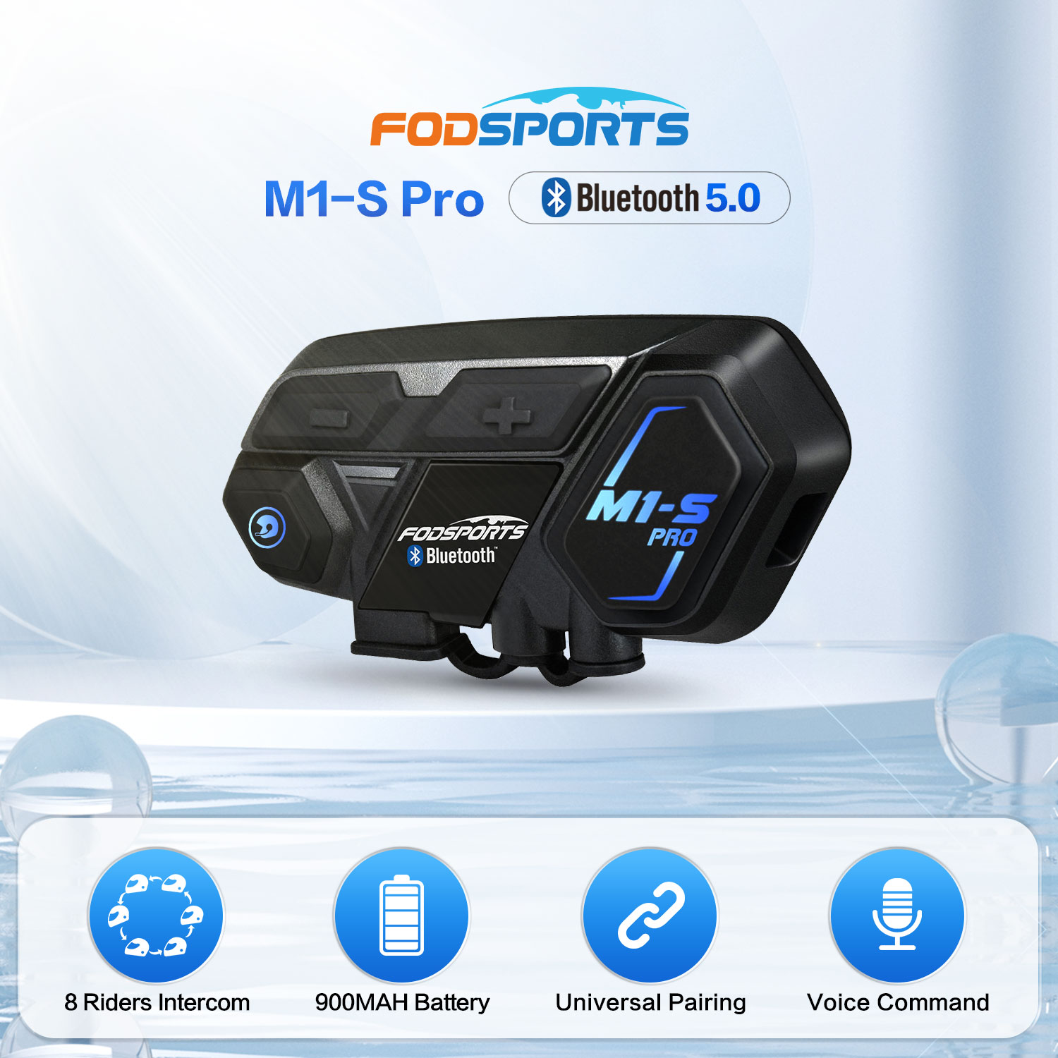 Motorcycle Intercom Mesh 2000M - Fodsports M1-S Pro Interfone Capacete de