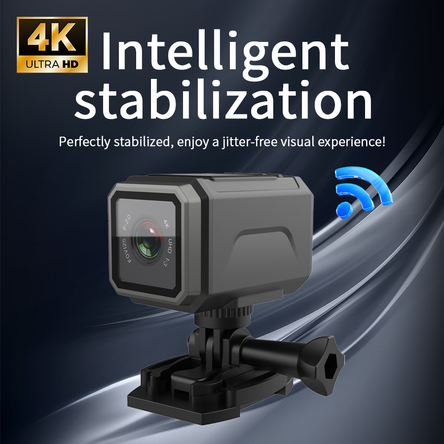 Helmet Camera 4K Wifi - Câmera de ação 4K EIS 125