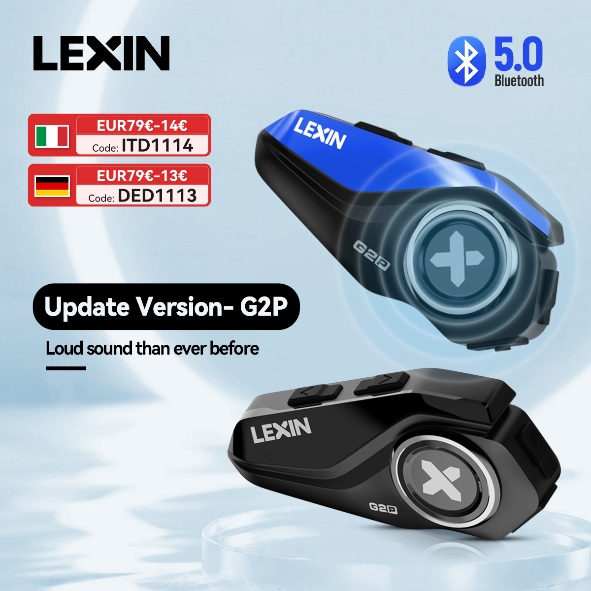 Motorcycle Helmet Intercom 6 Rider - Lexin-G2P Capacete de motocicleta Bluetooth Intercom