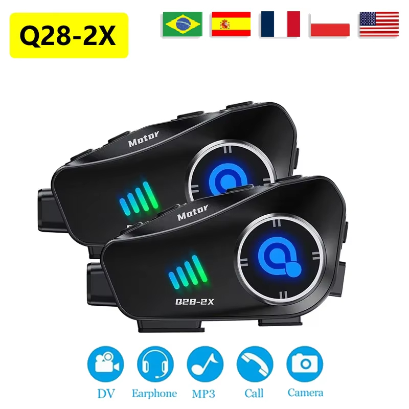 Bluetooth Headset Helmet 1000M - O novo capacete de motocicleta Q28-2X