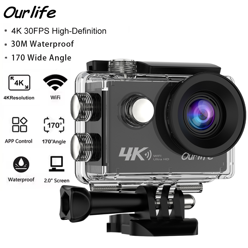 Helmet Communication System Camera - Ourlife 4k câmera de ação ultra
