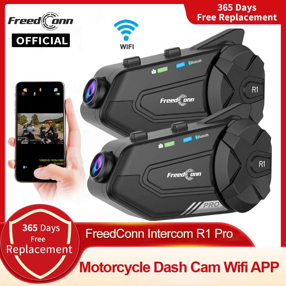Motorcycle Helmet Intercom 6 Rider - Freedconn R1 PRO Capacete de motocicleta