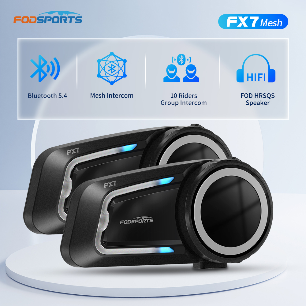 2 pçs fodsports fx7 capacete d - Motorcycle Intercom Mesh 2000M avaliação e preço