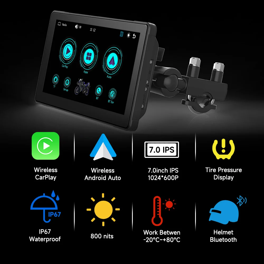 7 Polegada motocicleta multimí - Motorcycle Gps Navigator Waterproof avaliação e preço