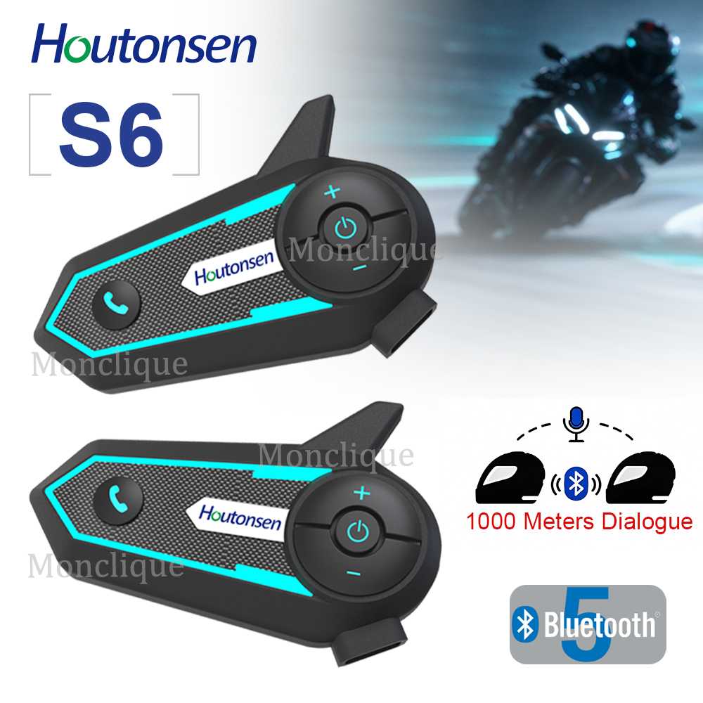 Houtonsen S6: Walkie-talkie Bl - Motorcycle Intercom With Fm Radio avaliação e preço