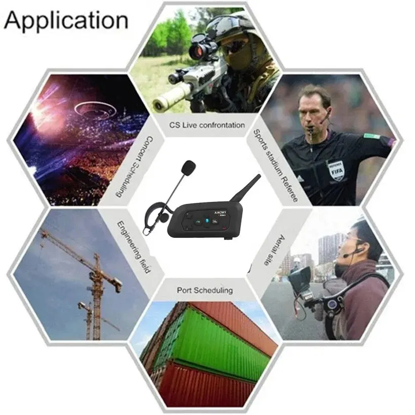 XINOWY 1-4PCS V4C Headset Full - Bluetooth Headset Helmet 1000M avaliação e preço