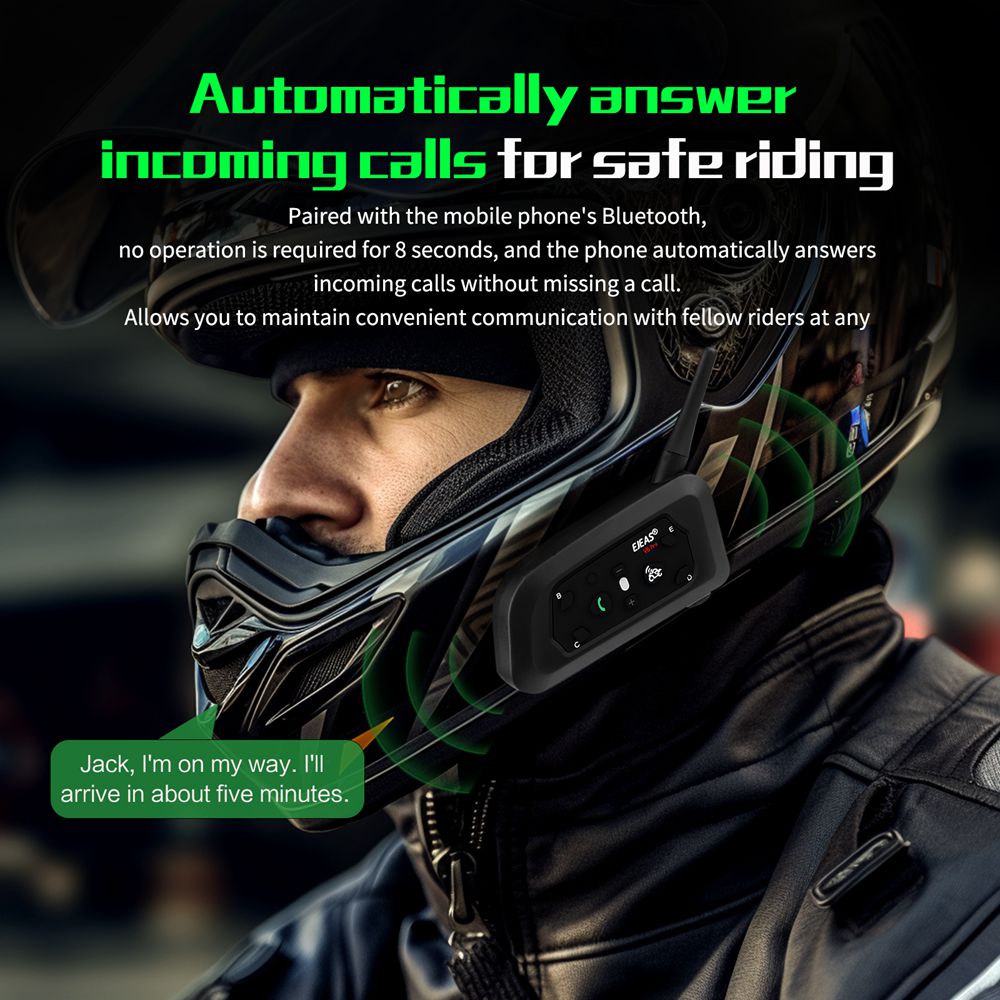 EJEAS V6 PRO Bluetooth Motocic - Motorcycle Helmet Intercom 6 Rider avaliação e preço