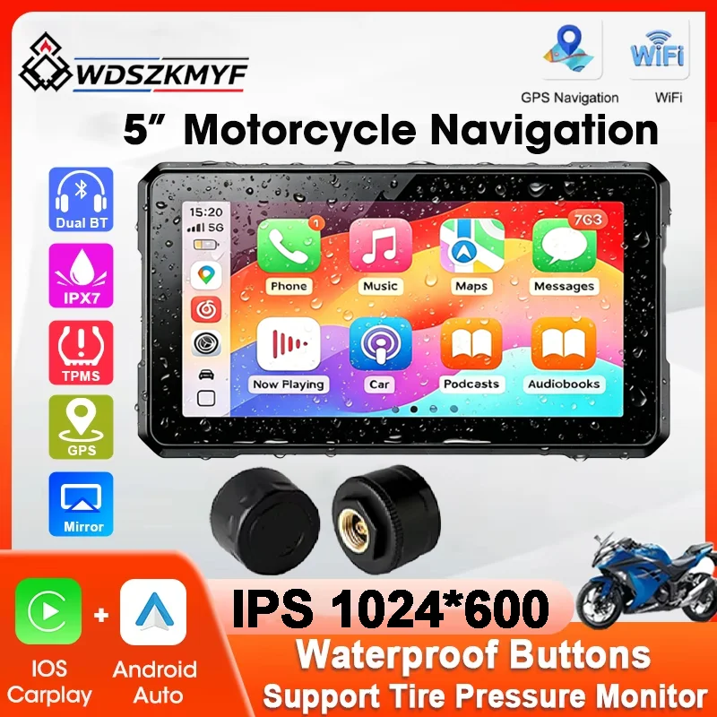 Novo Display Carplay para Moto - Motorcycle Gps Navigator Waterproof avaliação e preço
