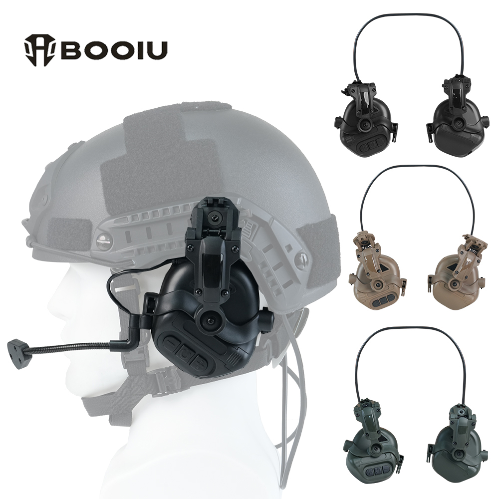 Booiu tático tiro fone de ouvi - Helmet Headset Noise Cancellation avaliação e preço