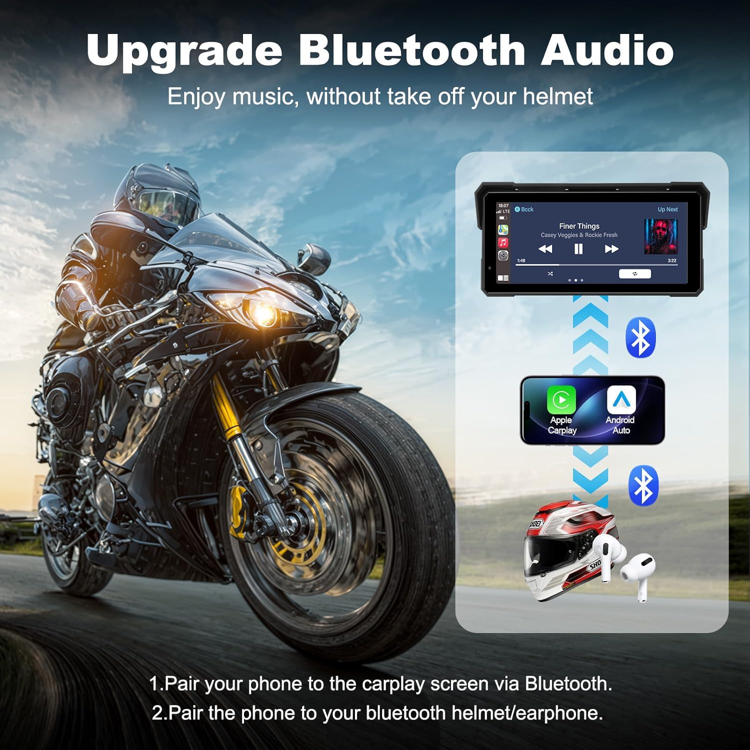 Tela Jansite de 8.1 Polegadas  - Motorcycle Gps Navigator Waterproof avaliação e preço