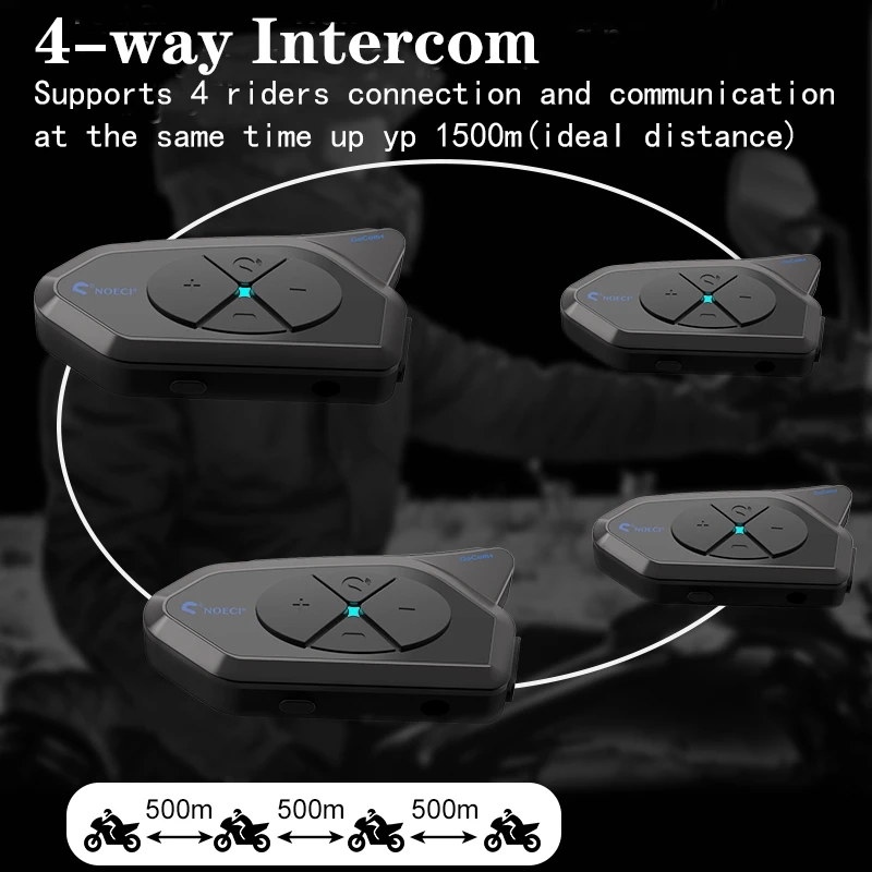 Motocicleta Bluetooth Intercom - Bluetooth Headset Helmet 1000M avaliação e preço