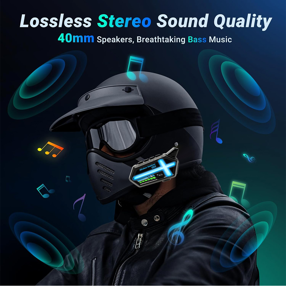 Kebidumei bt26 capacete fone d - Bluetooth Headset Helmet 1000M avaliação e preço