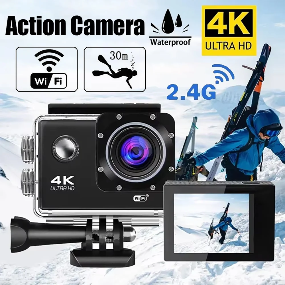 Câmera de ação 4k 1080p/30fps  - Helmet Camera 4K Wifi avaliação e preço